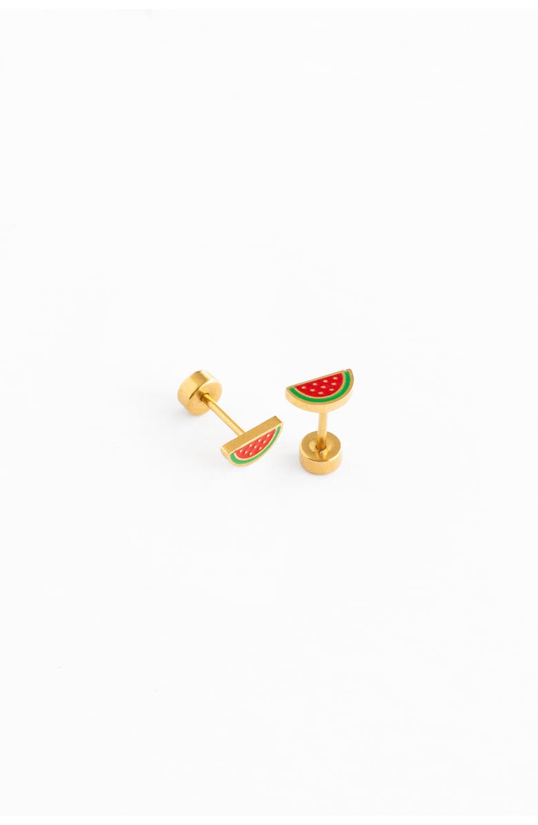 Pip Pop Watermelon Stud Earrings, Alternate, color, Pink