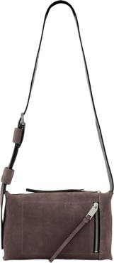 AllSaints Small Alba Zip Suede Crossbody Bag