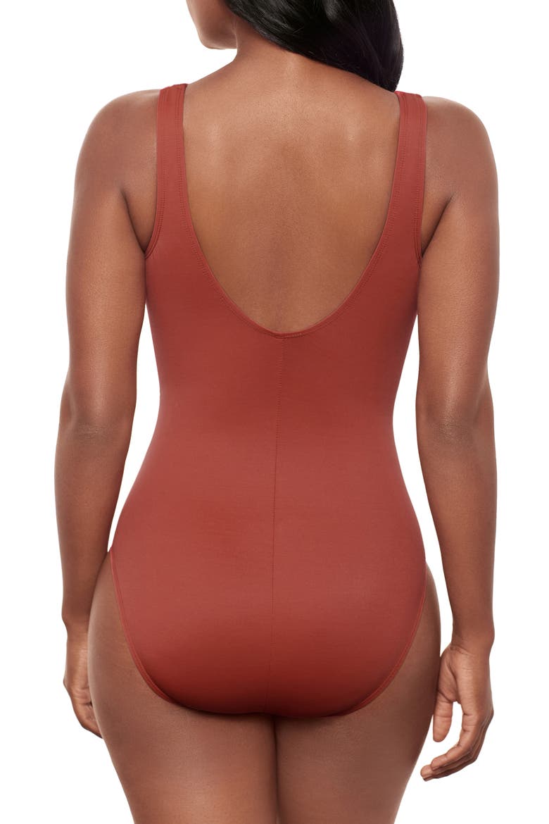 Rock Solid Avra Underwire One-Piece Swimsuit, Alternate, color, TERRACOTTA BROWN