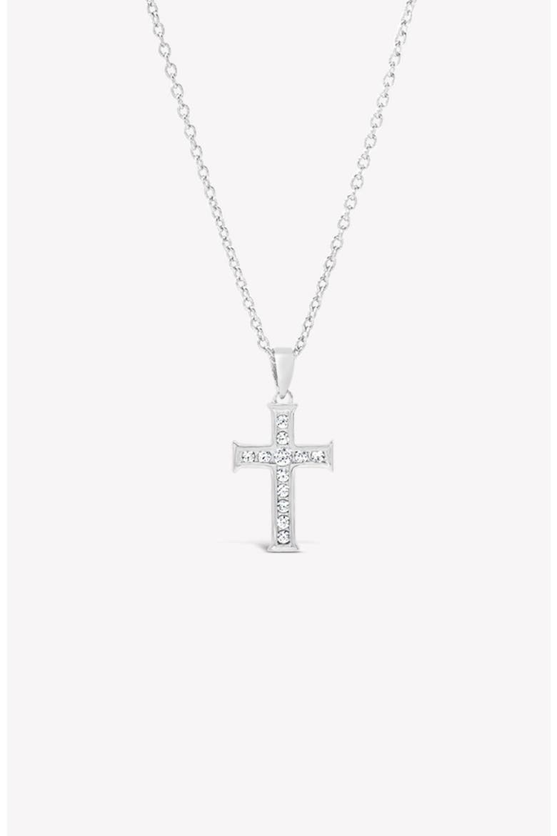 Luminous Cross Pendant Necklace, Main, color, Sterling Silver