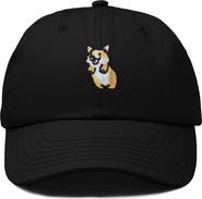 Dalix Leaping Corgi Embroidered Cap
