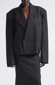 Slouchy Double Breasted Wool Jacket