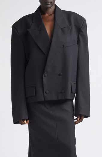 Slouchy Double Breasted Wool Jacket