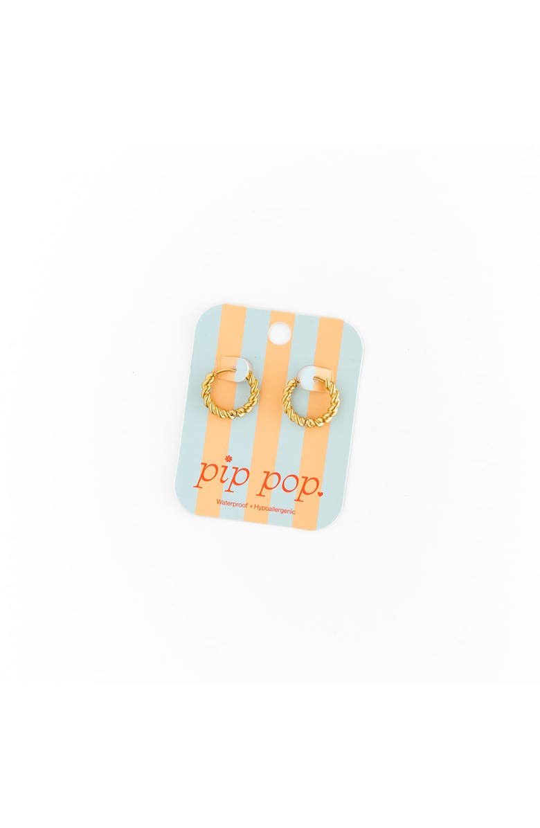 Pip Pop Braided Hoop Earrings, Alternate, color, Gold