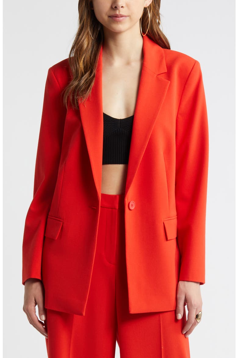 Relaxed Fit Blazer, Alternate, color, RED FIERY