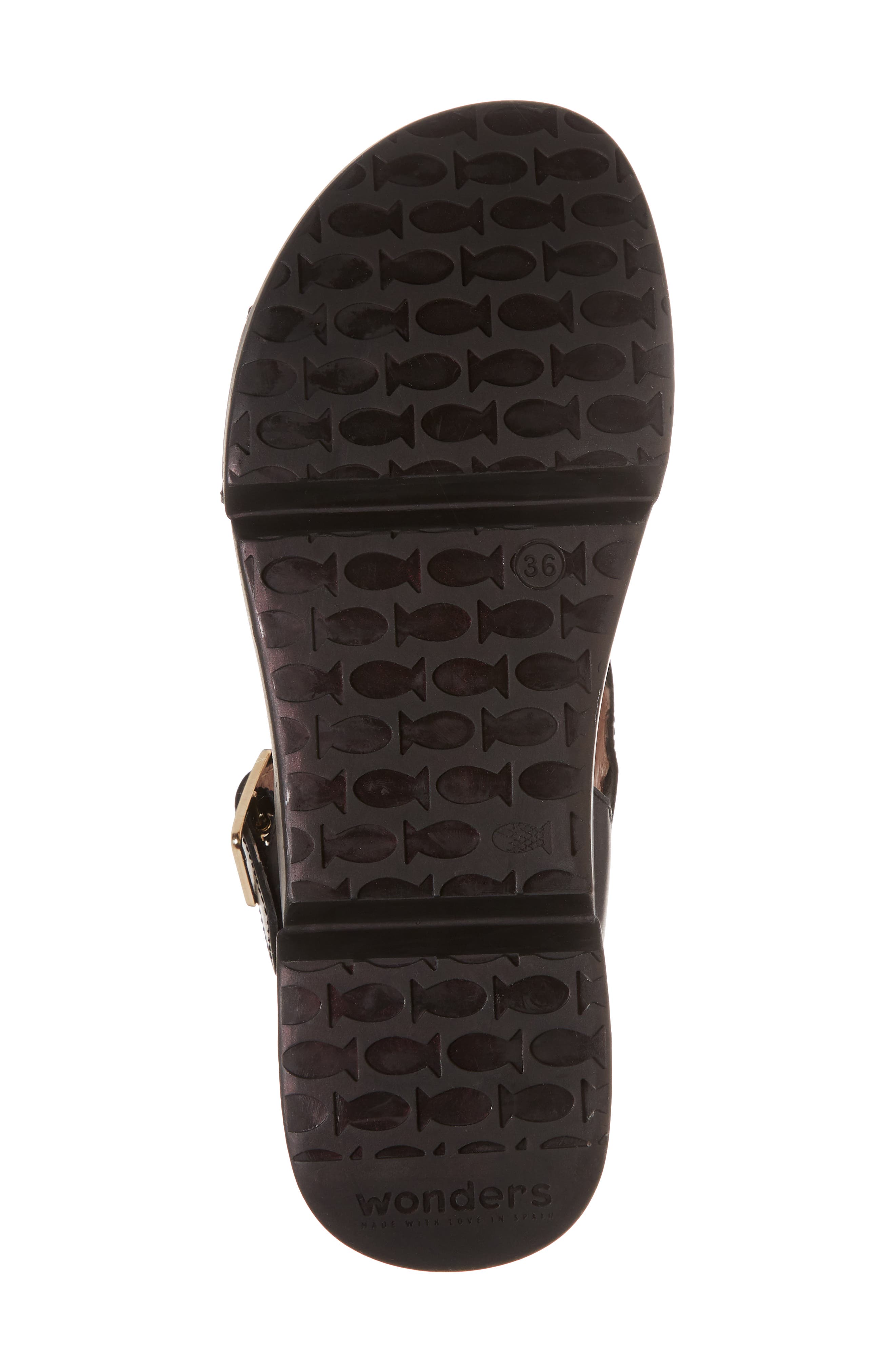Platform Wedge Sandal, Alternate, color, BLACK LEATHER