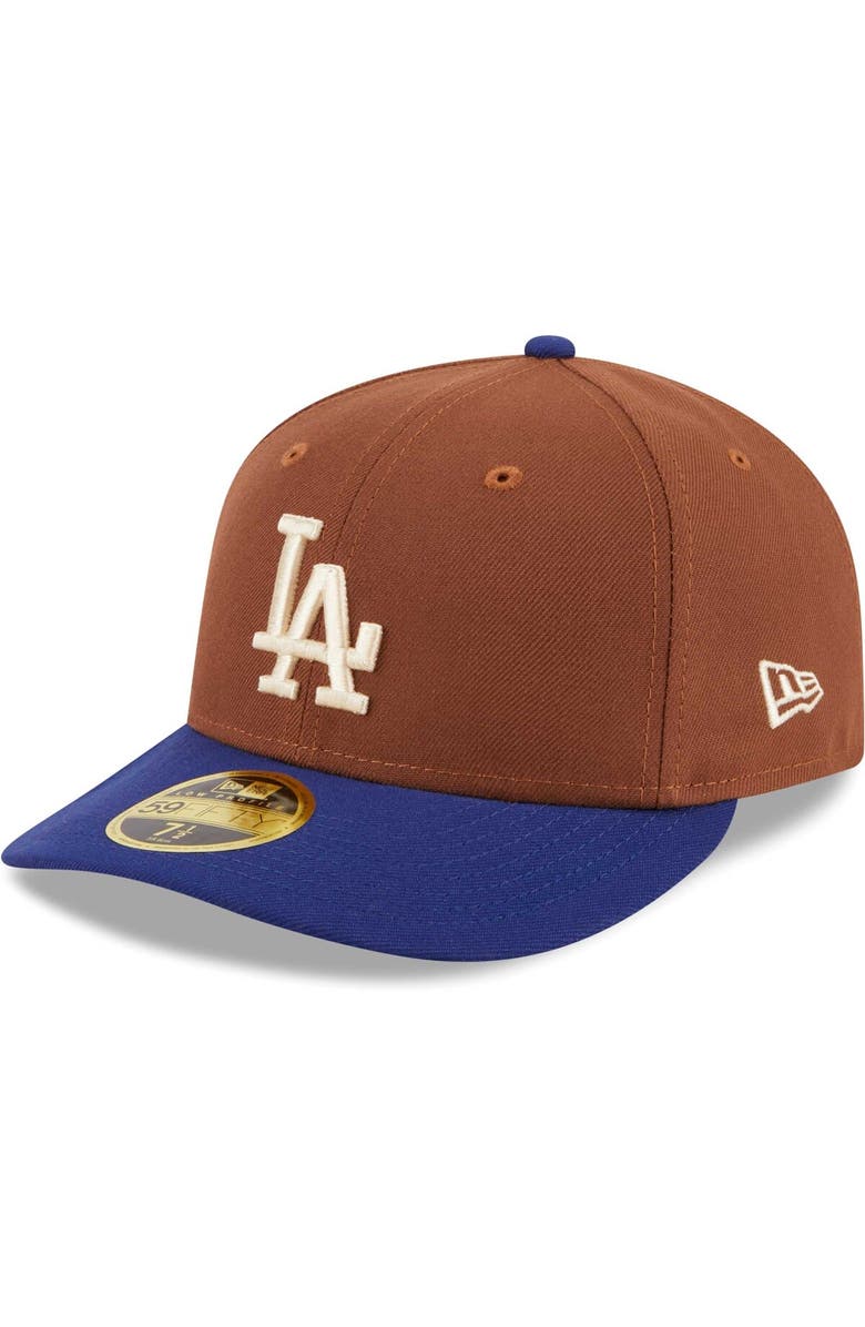 New Era Men's New Era Brown Los Angeles Dodgers Tiramisu Low Profile 59FIFTY Fitted Hat, Main, color,
