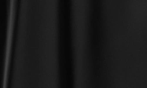 Lioness Stars Align Lace Trim Satin Halter Minidress In Onyx