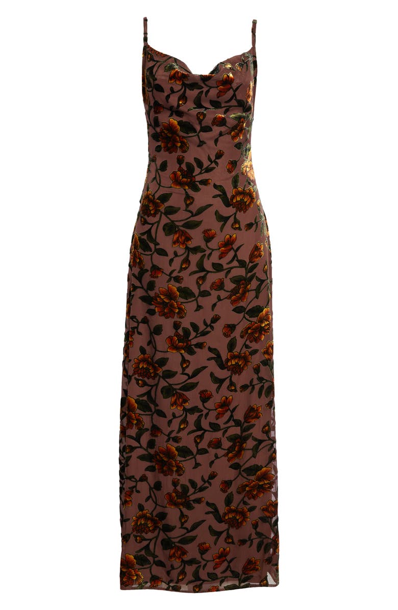 Lulus Romance in the Making Floral Velvet Gown, Alternate, color, 