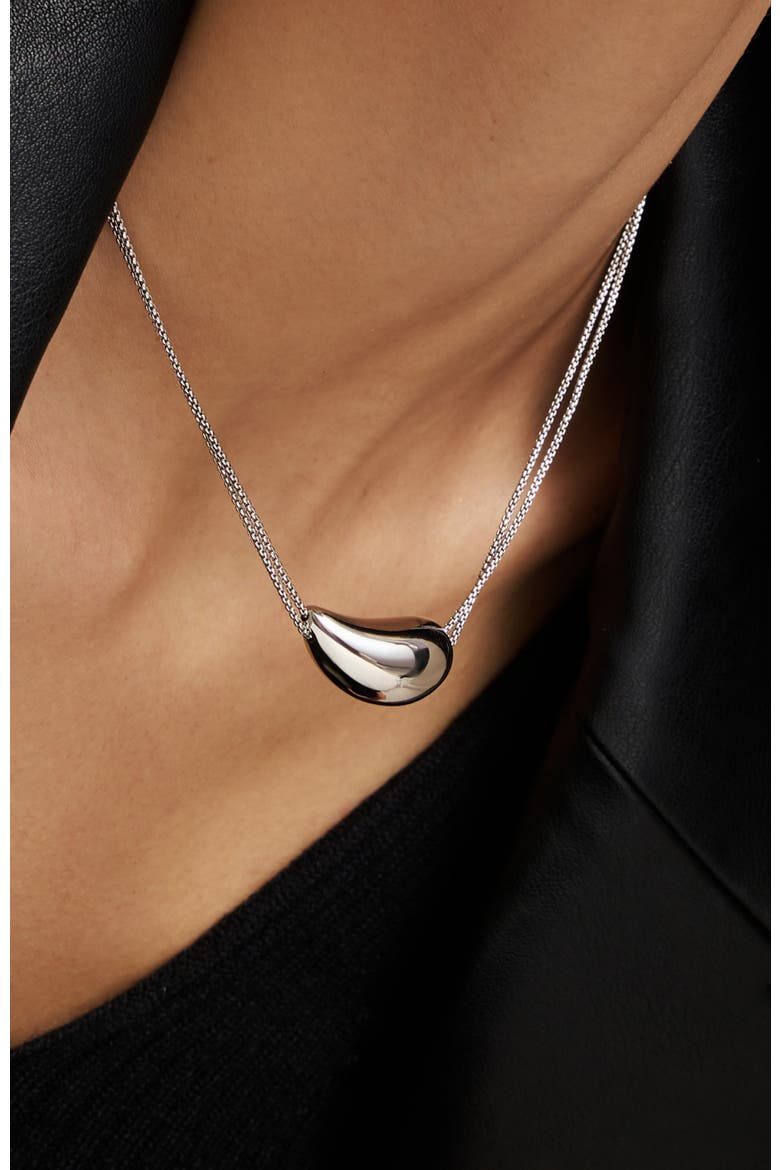 Drop Necklace, Alternate, color, Silver