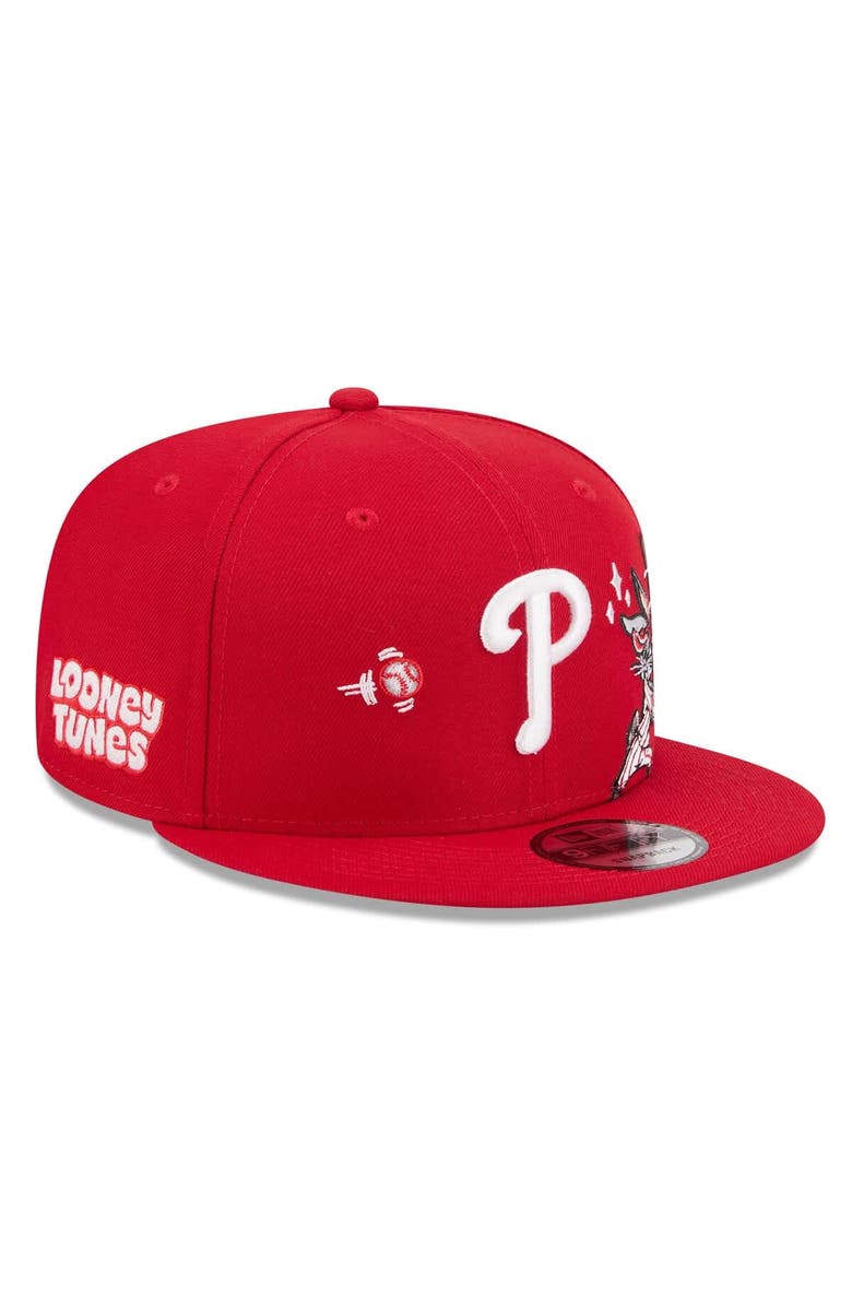 New Era Men's New Era Red Philadelphia Phillies Looney Tunes Bugs Bunny 9FIFTY Snapback Hat, Main, color, Red