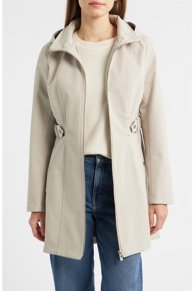 Water Repellent Soft Shell Coat, Alternate, color, ALMOND