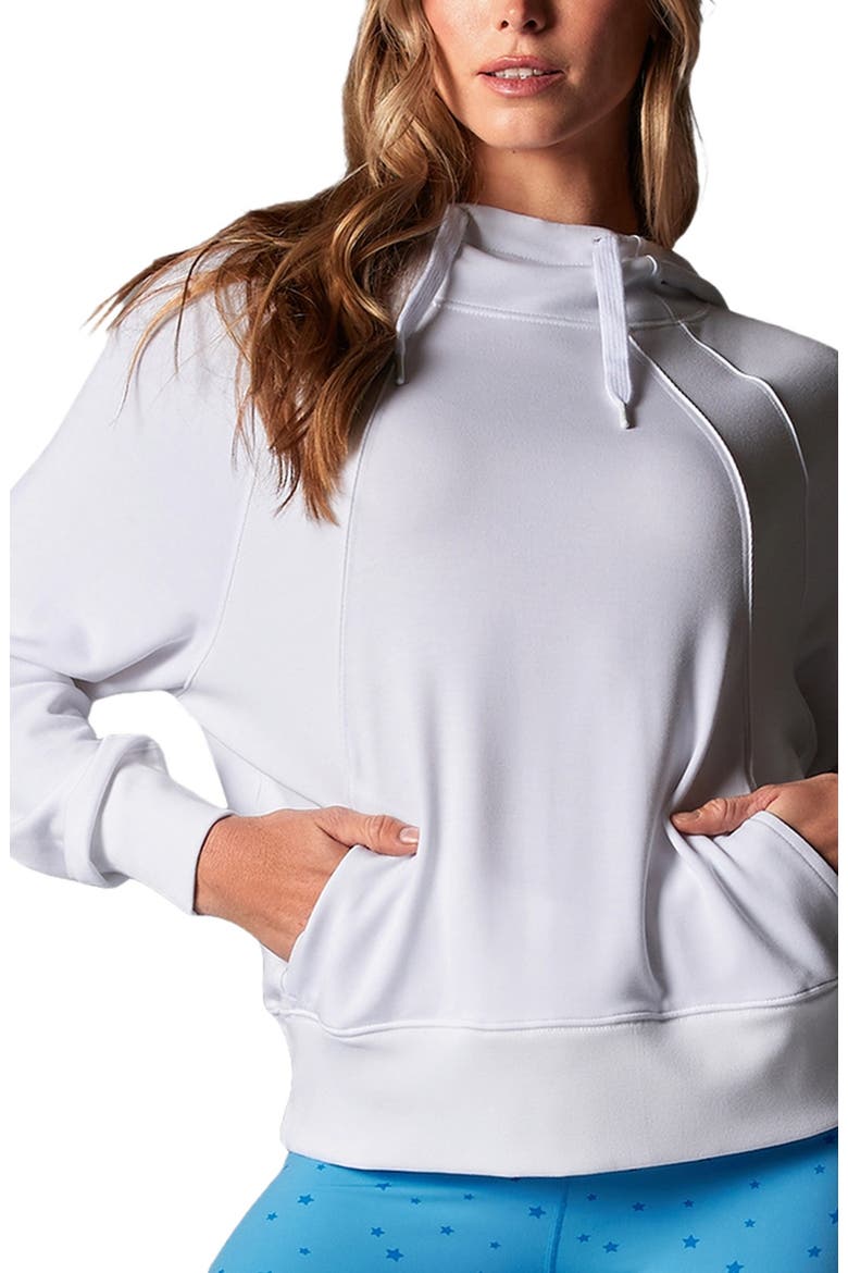 Cozy Paneled Hoodie, Alternate, color, WHITE