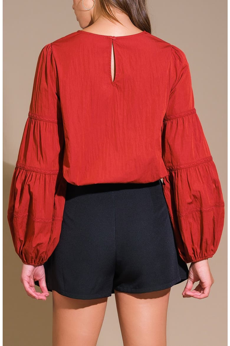 Long Sleeve Top, Alternate, color, RED WINE