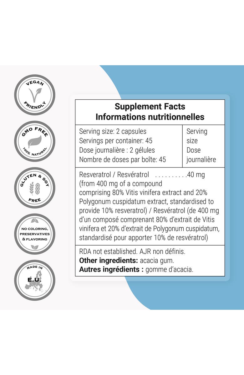 SuperSmart Resveratrol 40mg per Day, Alternate, color, 
