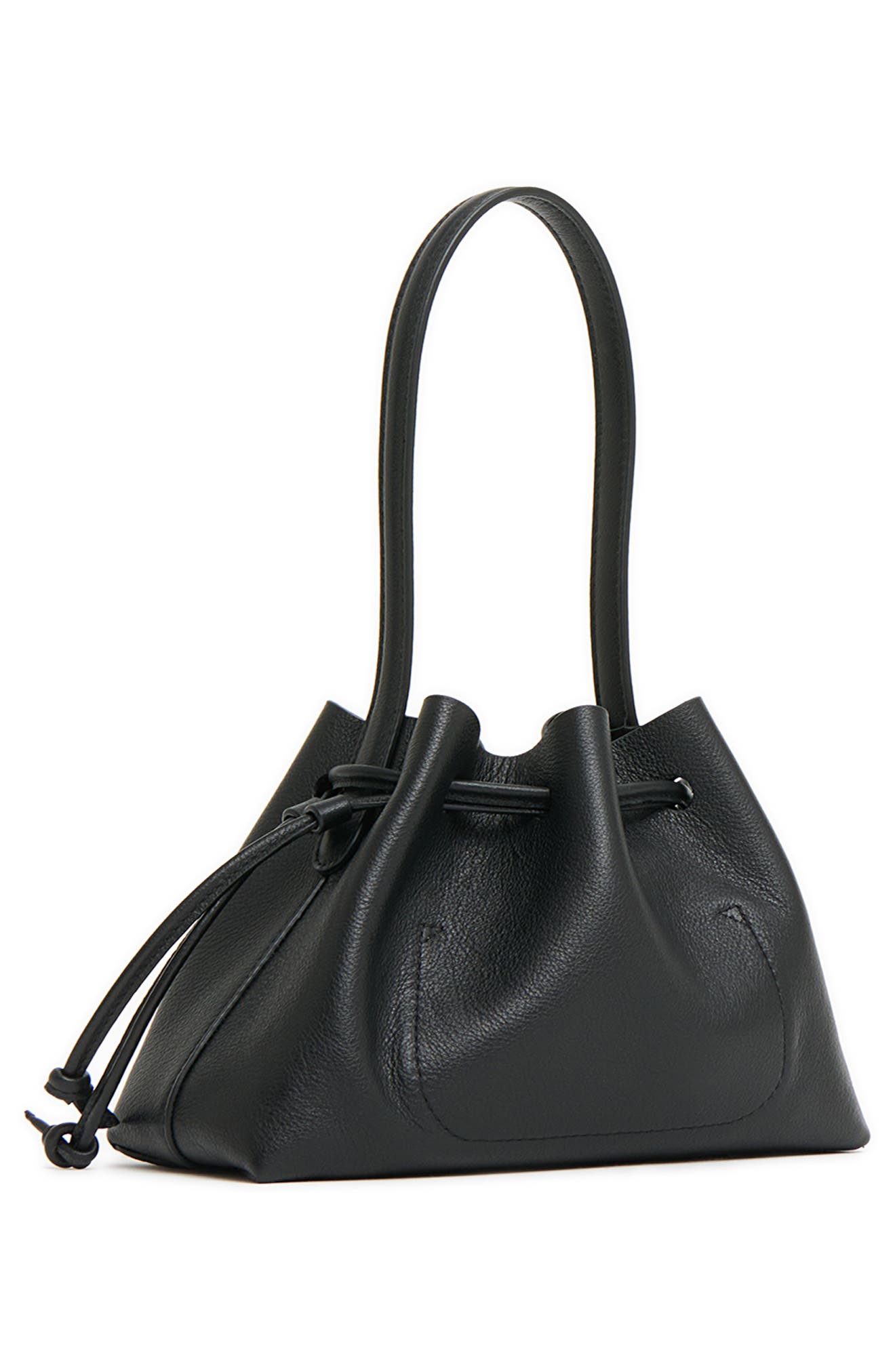 Mansur Gavriel Drawstring Pouchette, Alternate, color, Black