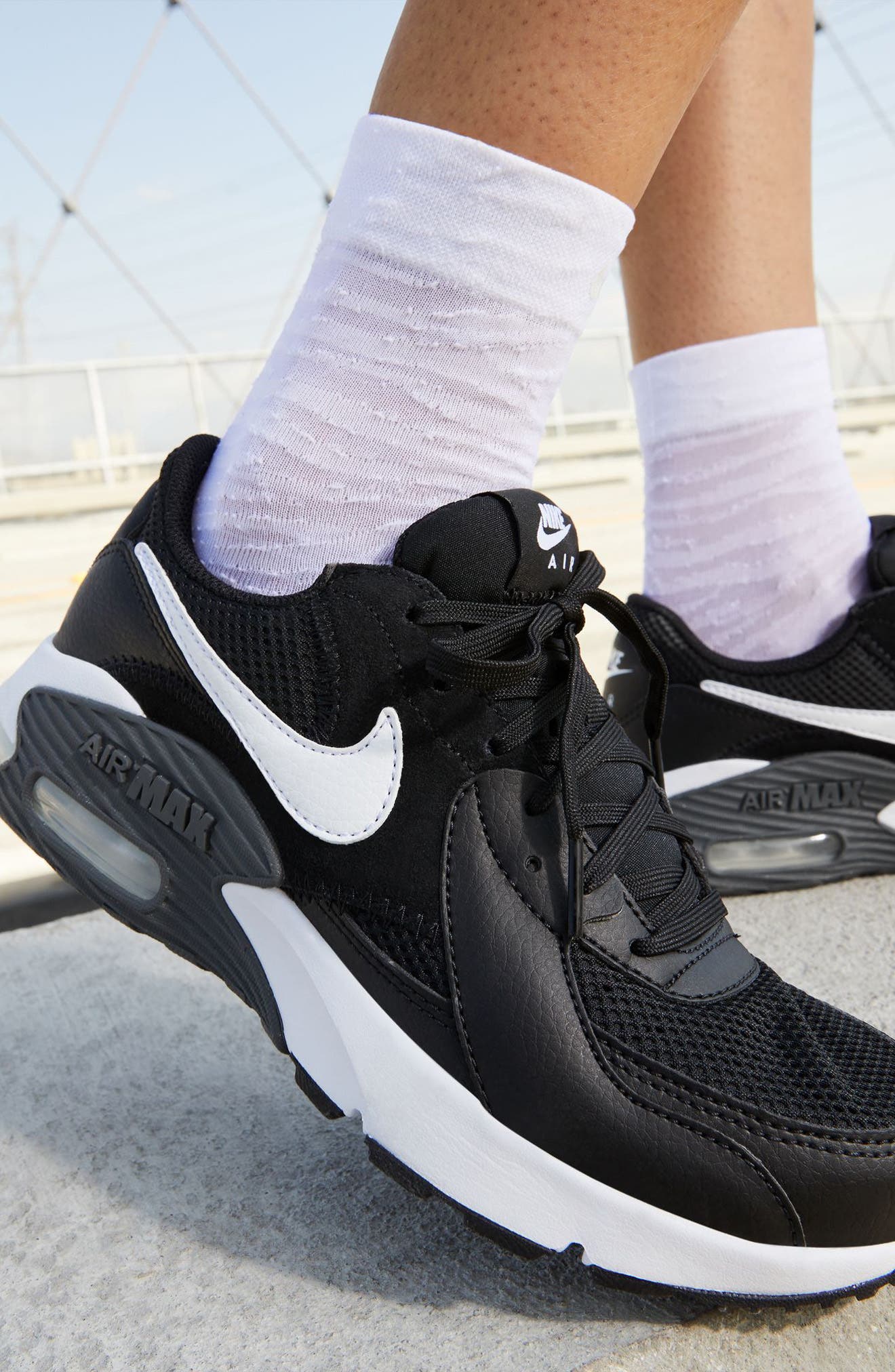 Nike Air Max Excee Sneaker, Alternate, color, 003 Black/White