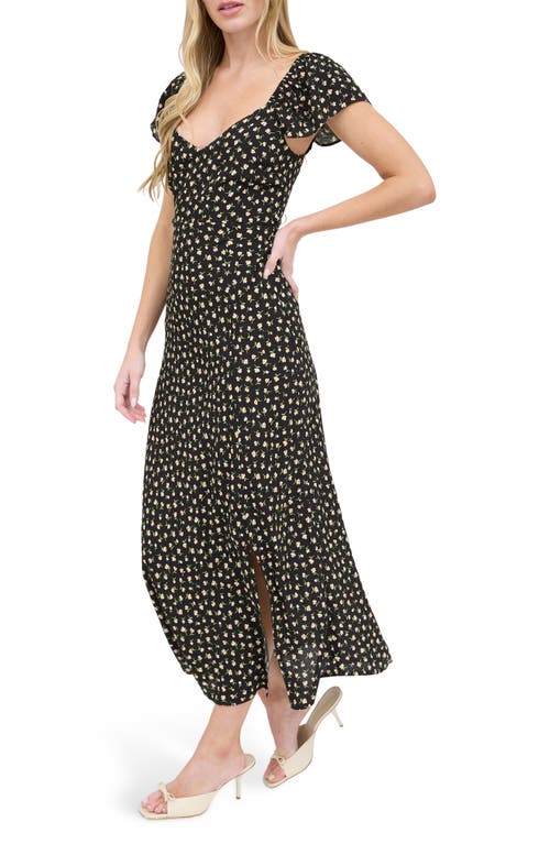 BLU PEPPER BLU PEPPER FLORAL MIDI DRESS 