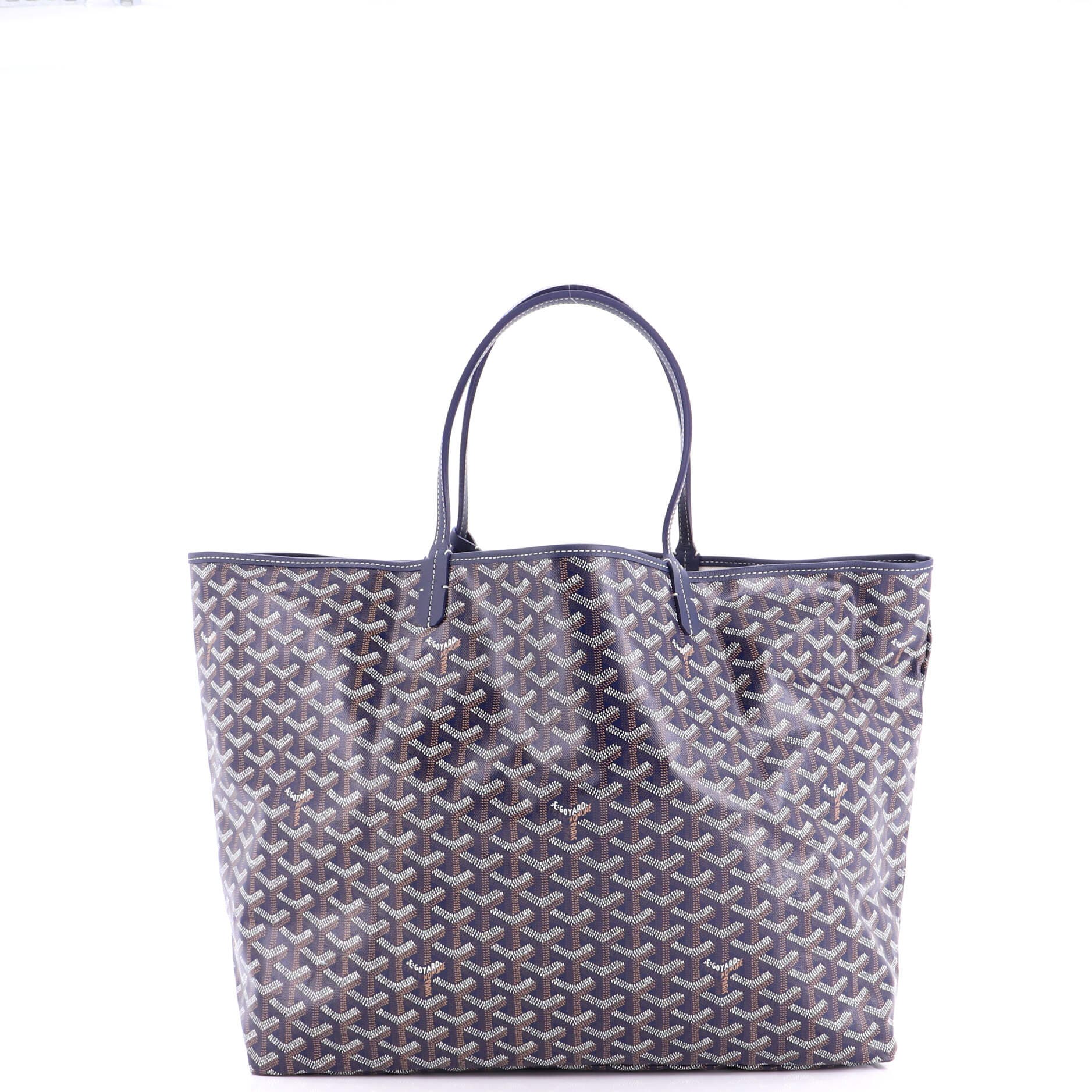 Pre-Owned Goyard Saint Louis Tote Coated Canvas GM, Alternate, color, Blue