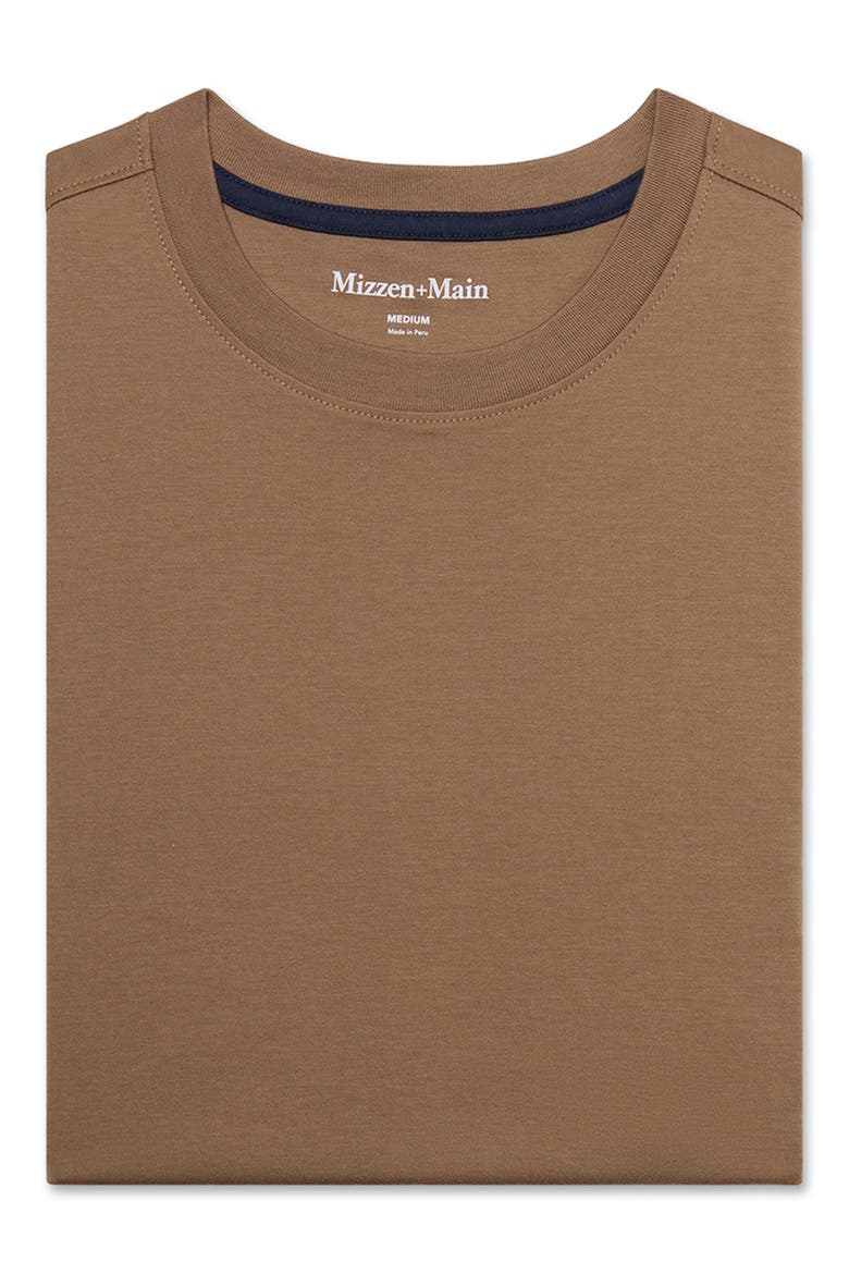 Palmer Trim Fit Pima Cotton T-Shirt, Alternate, color, MOCHA