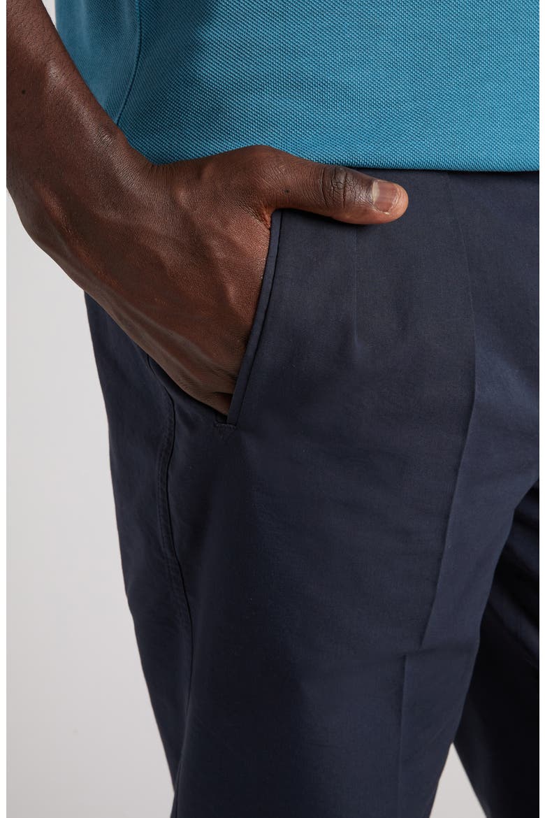 Pleated Cotton Gabardine Chinos, Alternate, color, HB906 MIDNIGHT NAVY