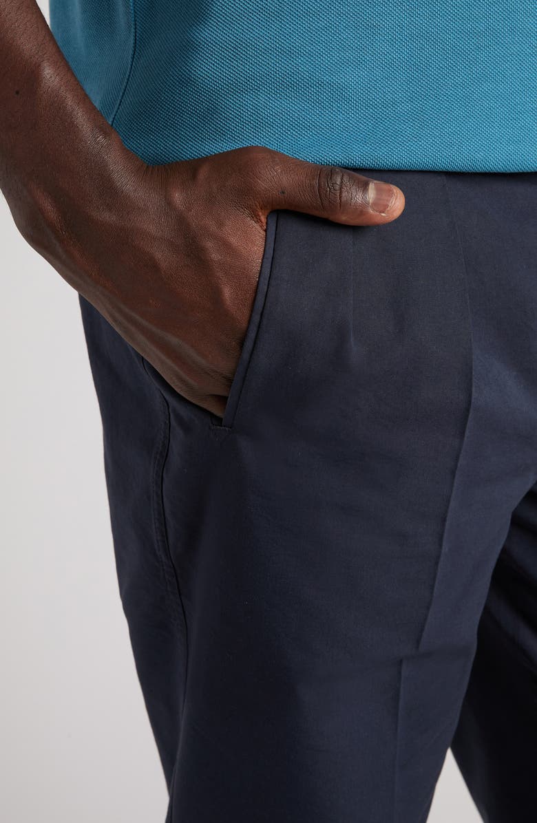 TOM FORD Pleated Cotton Gabardine Chinos, Alternate, color, Hb906 Midnight Navy