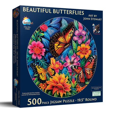 Beautiful Butterflies 500 piece Jigsaw Puzzle for Adults