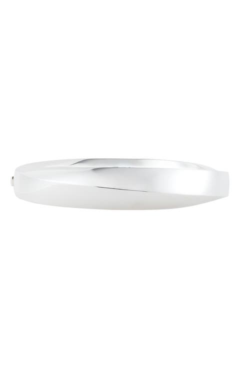 The Sea Knife-Edge Wave Sterling Silver Bangle