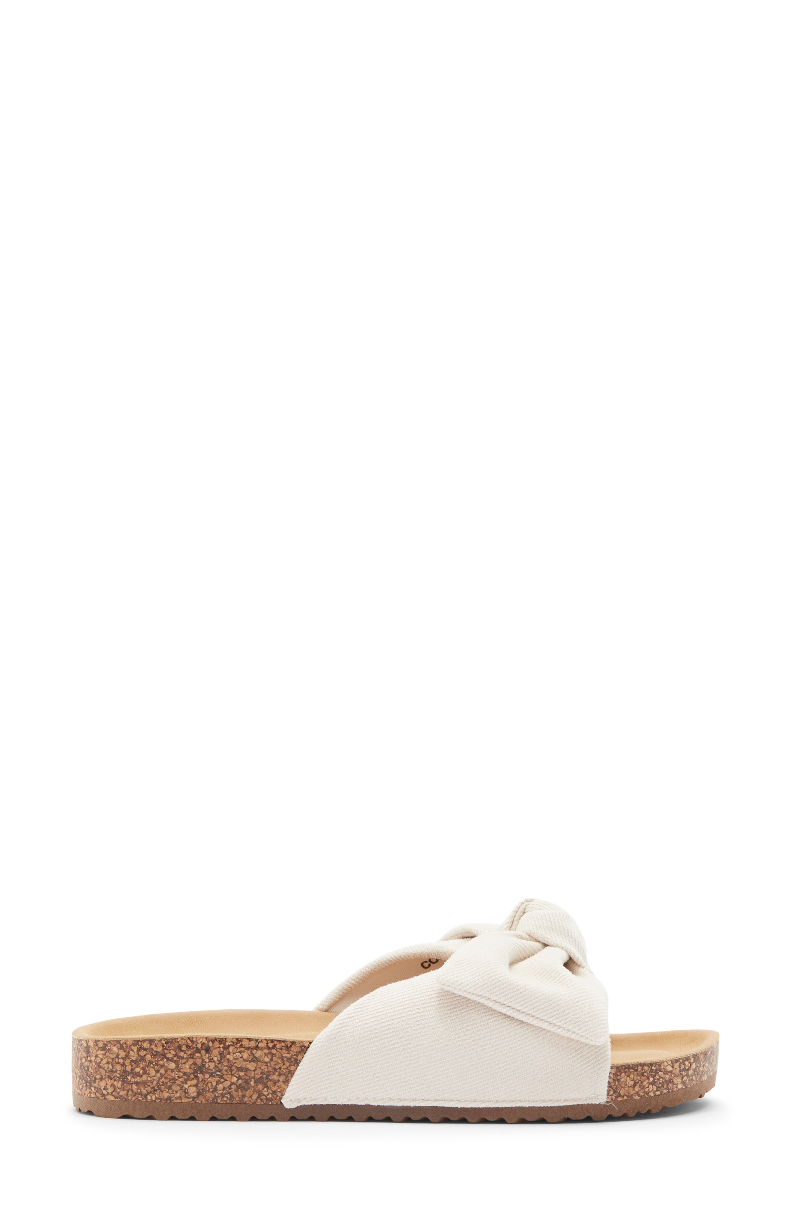 TOP MODA Cory Slide Sandal, Alternate, color, Ivory Denim
