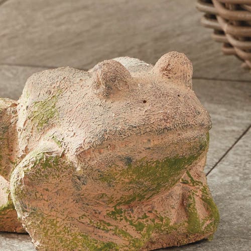 Napa Home & Garden Weathered Garden Frog In Brown