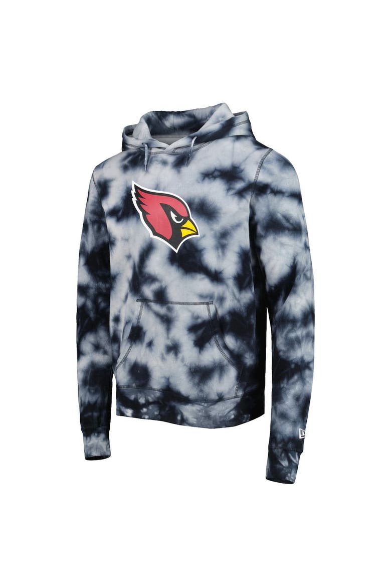 Men's New Era Black Arizona Cardinals Team Tie-Dye Pullover Hoodie, Alternate, color, Black