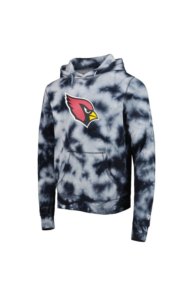 New Era Men's New Era Black Arizona Cardinals Team Tie-Dye Pullover Hoodie, Alternate, color, Black