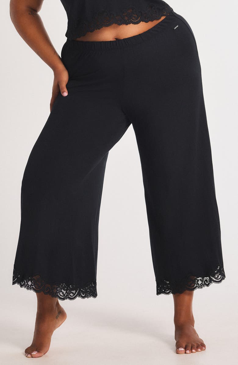 SAVAGE X FENTY Swirly Girly Pajama Pants, Alternate, color, Black Caviar