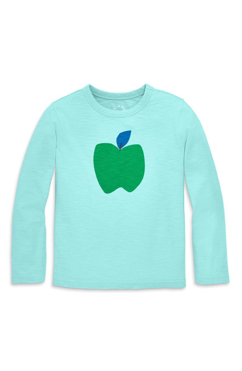 Primary Long Sleeve Apple Tee, Main, color, 