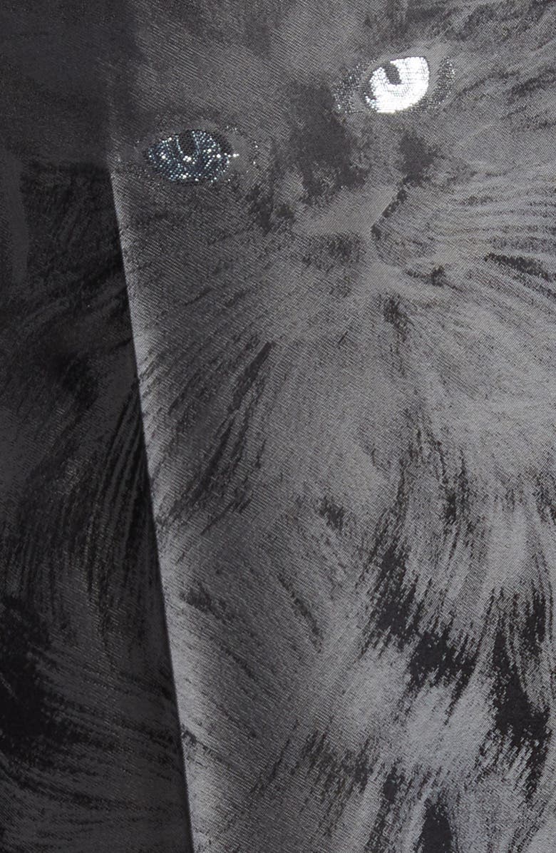 Givenchy Cat Metallic Jacquard Oversize Tailored Pants, Alternate, color, 