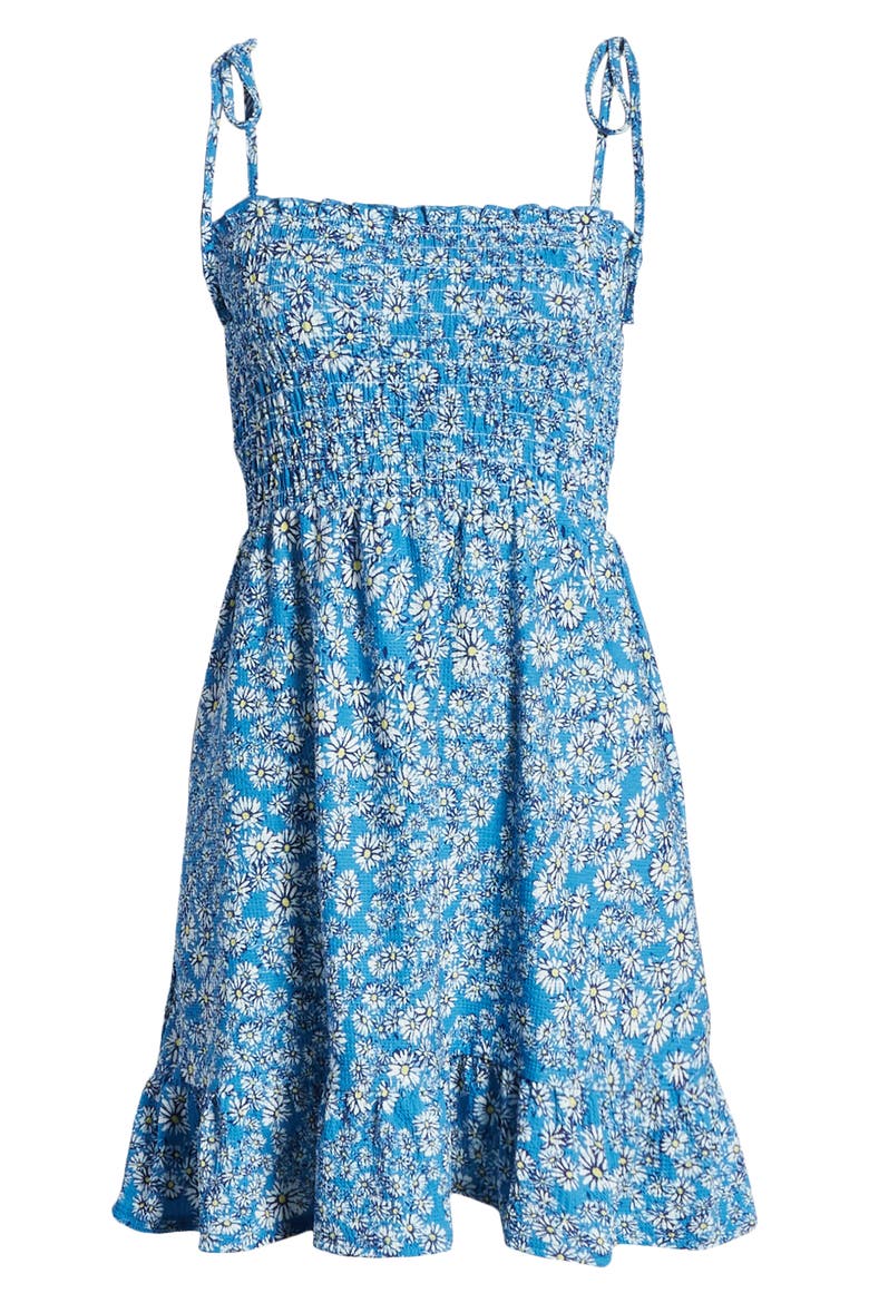 Animal Print Minidress, Alternate, color, BLUE MULTI
