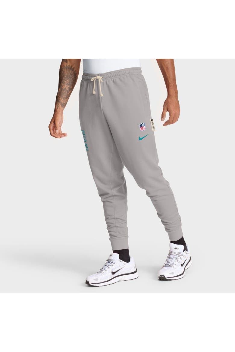 Men's Nike Gray Miami Dolphins Sideline Standard Issue Ground Game Dri-FIT Taper Pants, Alternate, color, Gray
