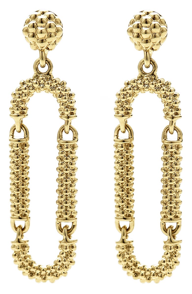 LAGOS Caviar Drop Earrings, Main, color, Gold
