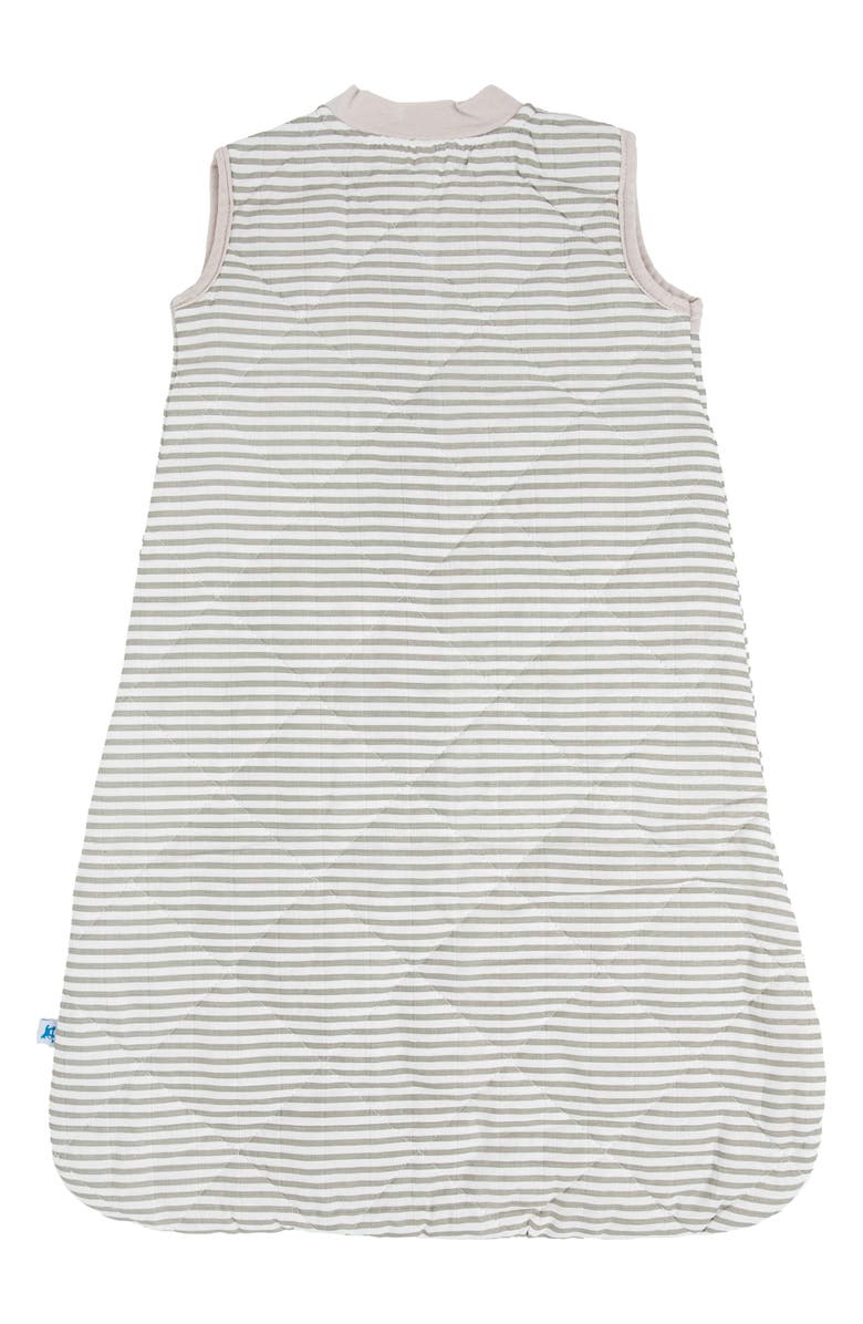 little unicorn Quilted Cotton Muslin Wearable Blanket, Alternate, color, Grey Stripe