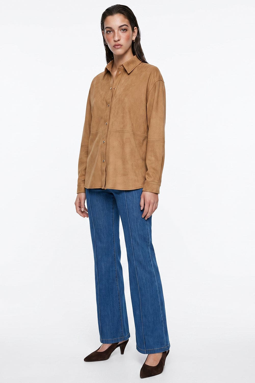 Exquise Long Sleeve Snap Button Shirt (Women) | Nordstrom