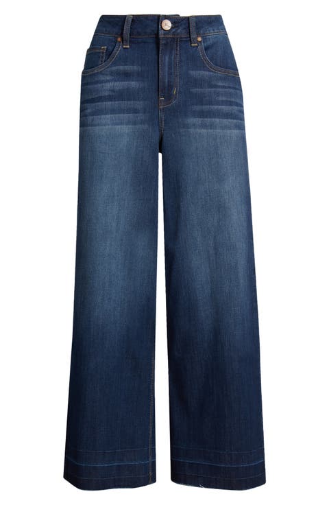 Release Hem High Waist Wide Leg Jeans (Ziggy)