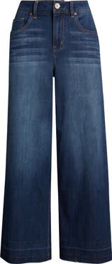 1822 Denim Release Hem High Waist Wide Leg Jeans