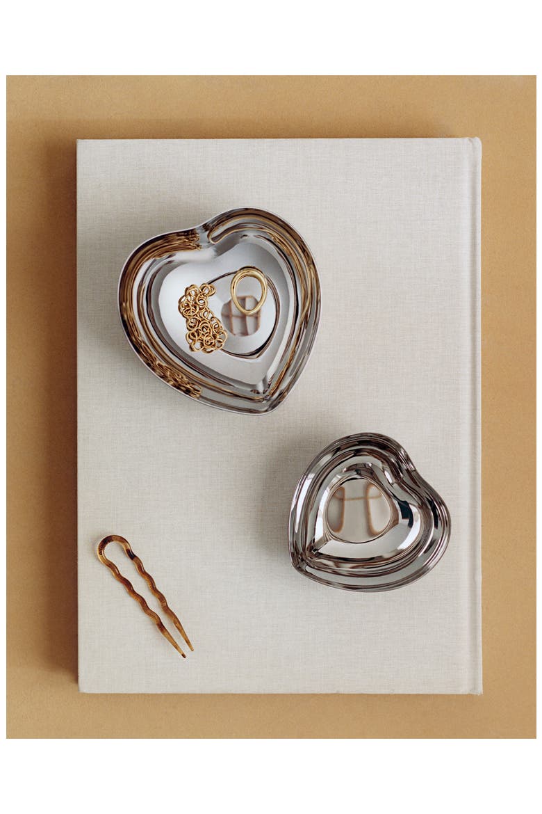 Small Heart Bowl, Alternate, color, SILVER