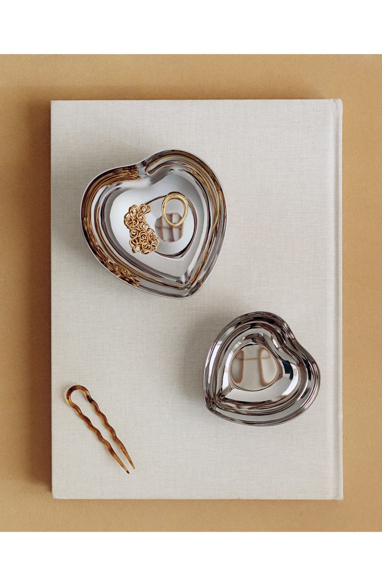 Georg Jensen Small Heart Bowl, Alternate, color, Silver