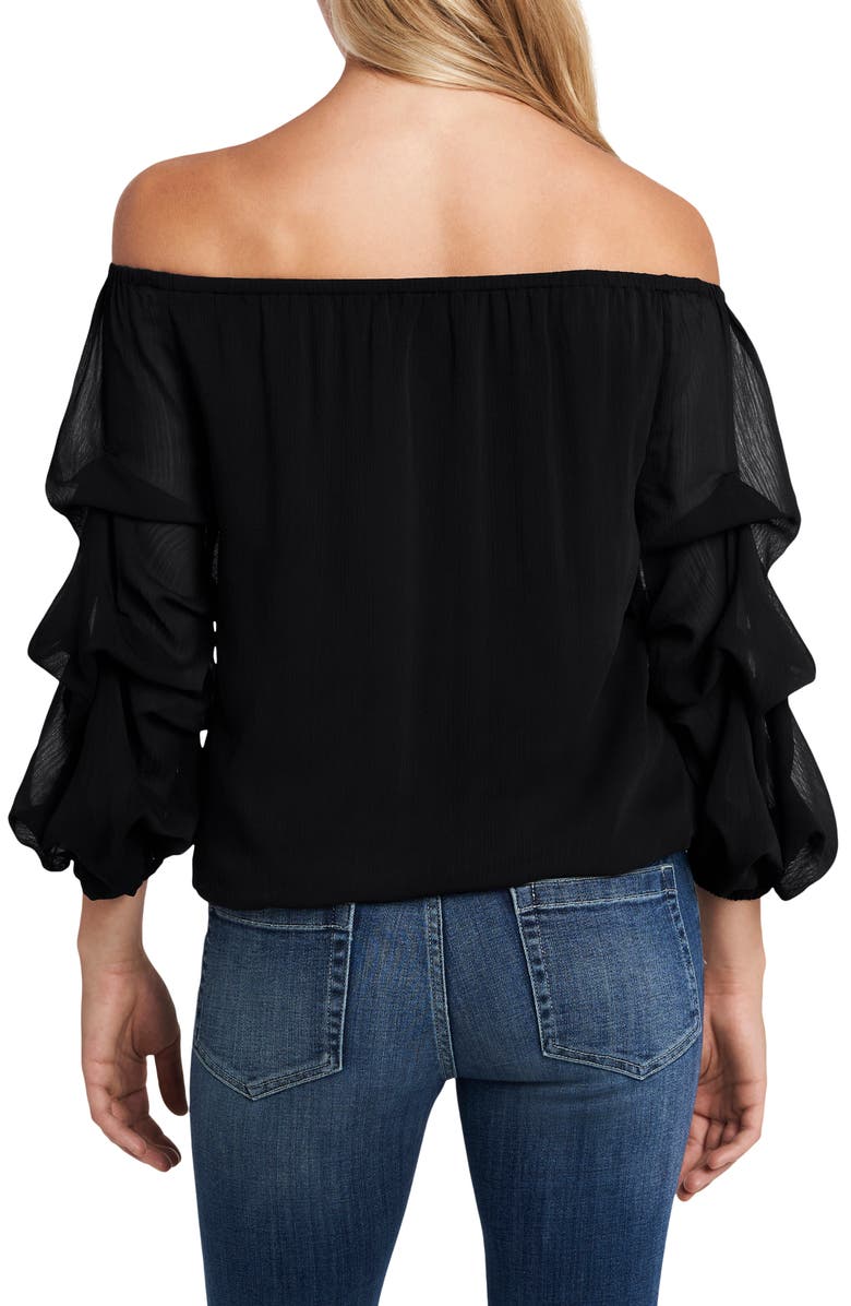 CeCe Off the Shoulder Tiered Sleeve Blouse, Alternate, color, 