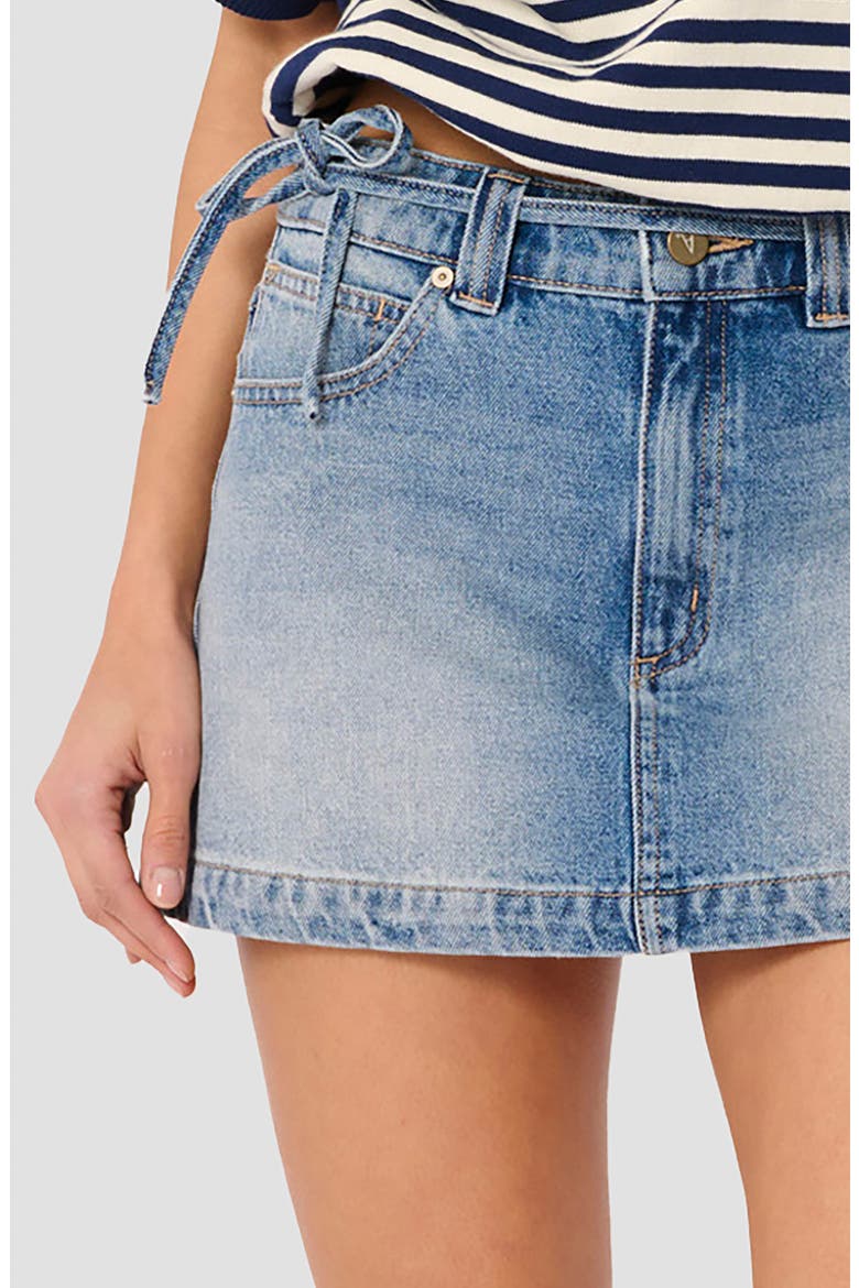 A-Line Denim Miniskirt, Alternate, color, TAMARA