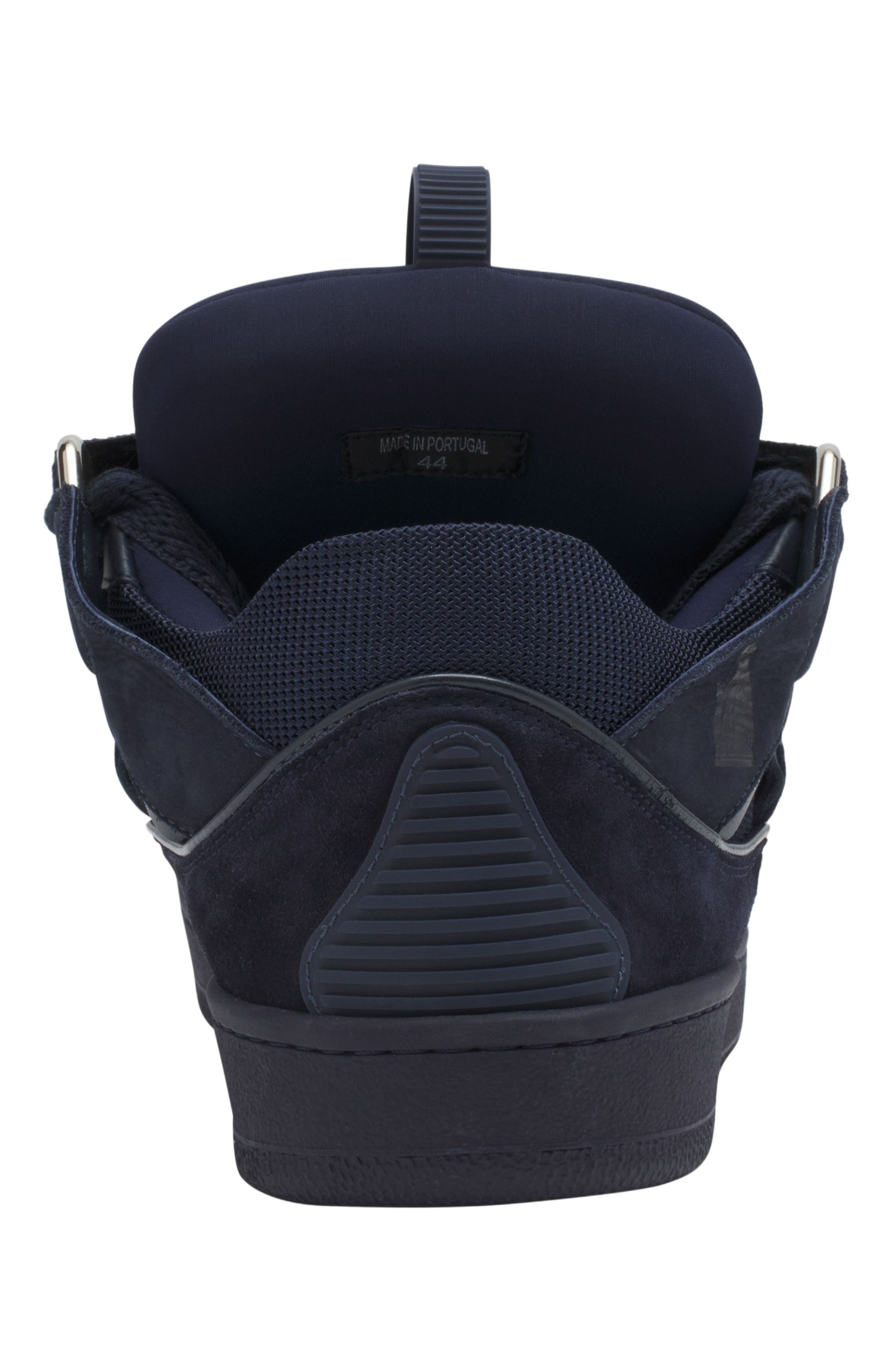 Curb Leather Sneakers, Alternate, color, Navy Blue