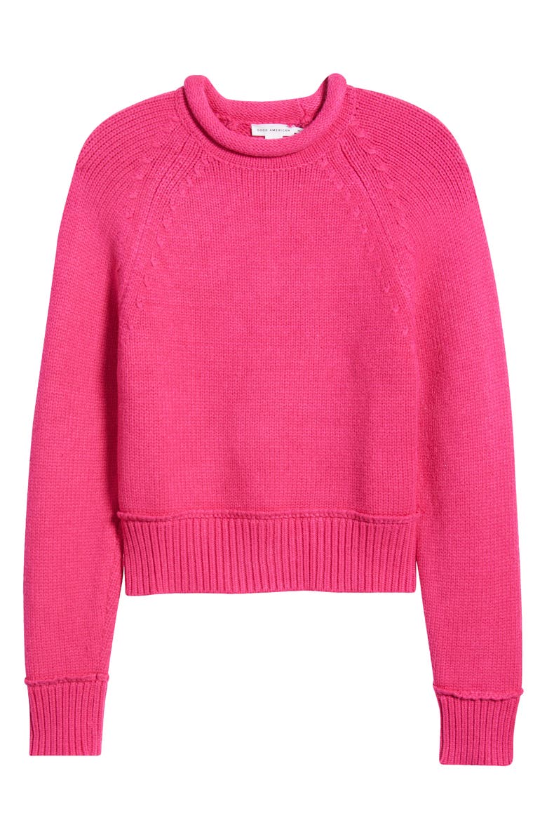 Good American Mock Neck Sweater, Alternate, color, Ballerina Pink004