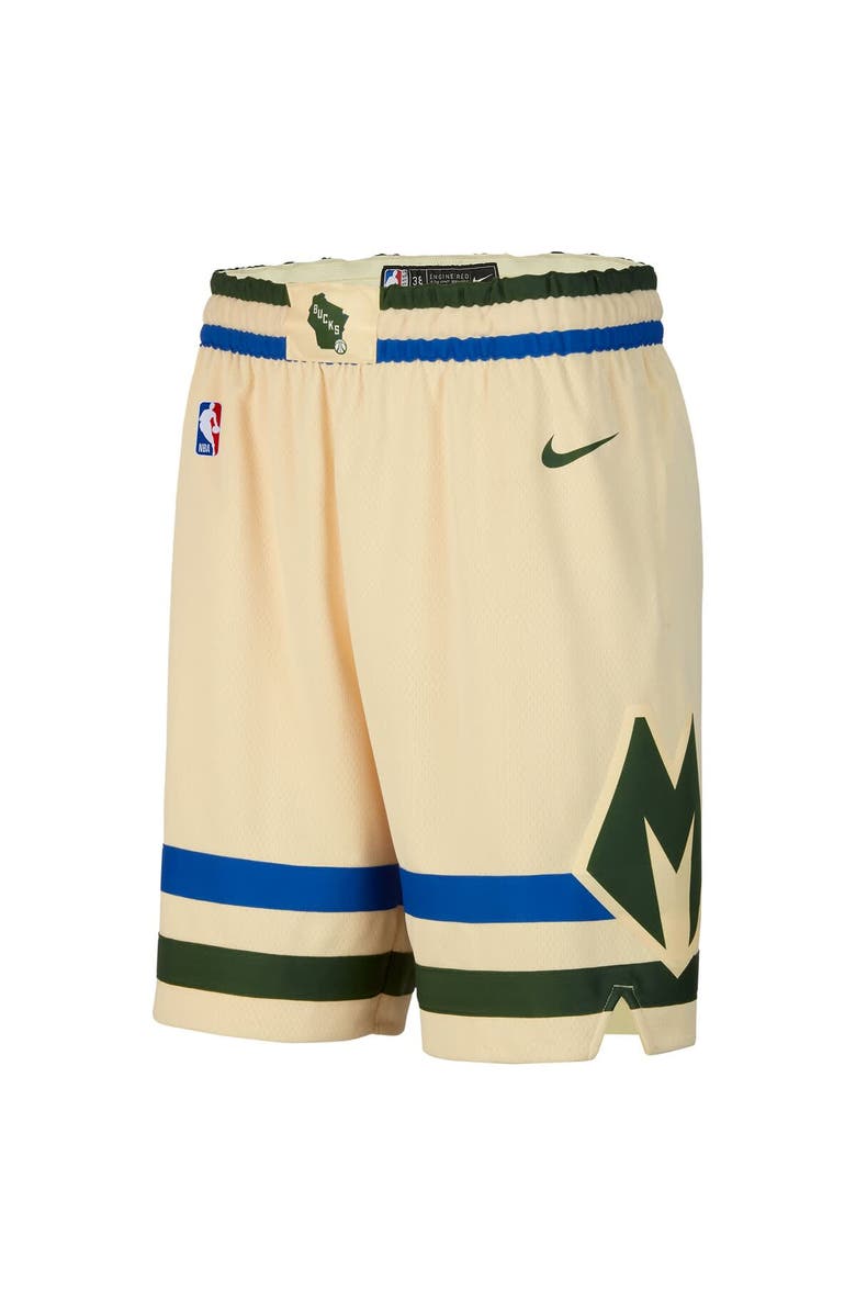 Nike Men's Nike  Cream Milwaukee Bucks 2025/26 City Edition Remix Dri-FIT Swingman Shorts, Alternate, color, Cream