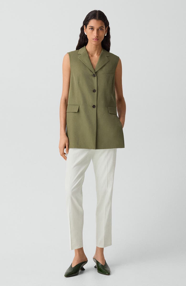 Theory 3-Button Slash Vest, Alternate, color, Forest Moss